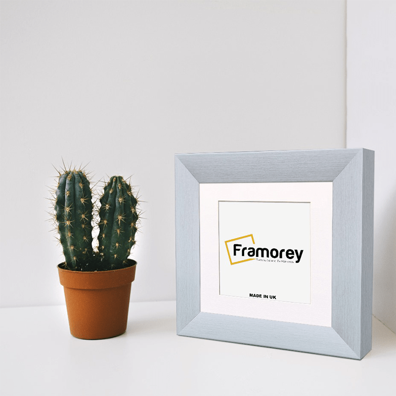 Square Size Limed White Picture Frames With White Mount
