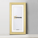 Panoramic Natural Solid Wood Pictures Frames With White Mount