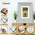 White Wooden Picture Photo Frame Big Step Style With White Mount