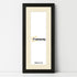 Flat Panoramic Black Photo Frame Wall Art Poster Frame With Ivory Mount