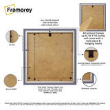 Square Size Purple Picture Frame With Ivory Mount