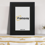 Flat Black Picture Photo Frame Wall Art Poster Frame With Black Mount