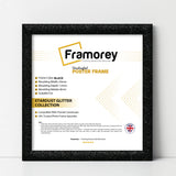 Square Size Picture Frame Black Glitter Sparkle Photo Frames