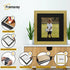Square Size Gold Picture Frame With Black Mount