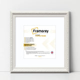 Square Size White Shabby Picture Frame With White Mount