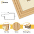 Step Style Square Size Oak Picture Frame With Ivory Mount