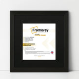 Flat Square Black Picture Photo Wall Art Poster Frame With Black Mount