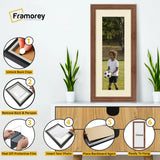 Panoramic Step Style Walnut Photo Frame With Ivory  Mount