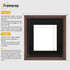 Antique Style Square Size Mahogany Picture Frame with Black Mount