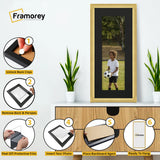 Panoramic Size Glitter Sparkle Gold Photo Frames With Black Mount