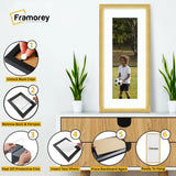 Panoramic Size Glitter Sparkle Gold Photo Frames With White Mount