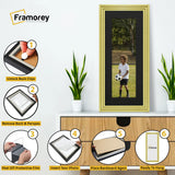 Panoramic Step Style Gold Photo Frame With Black Mount