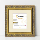 Square Size Photo Frames Gold Picture Frame Dahlia Wall Art Frame With Ivory Mount