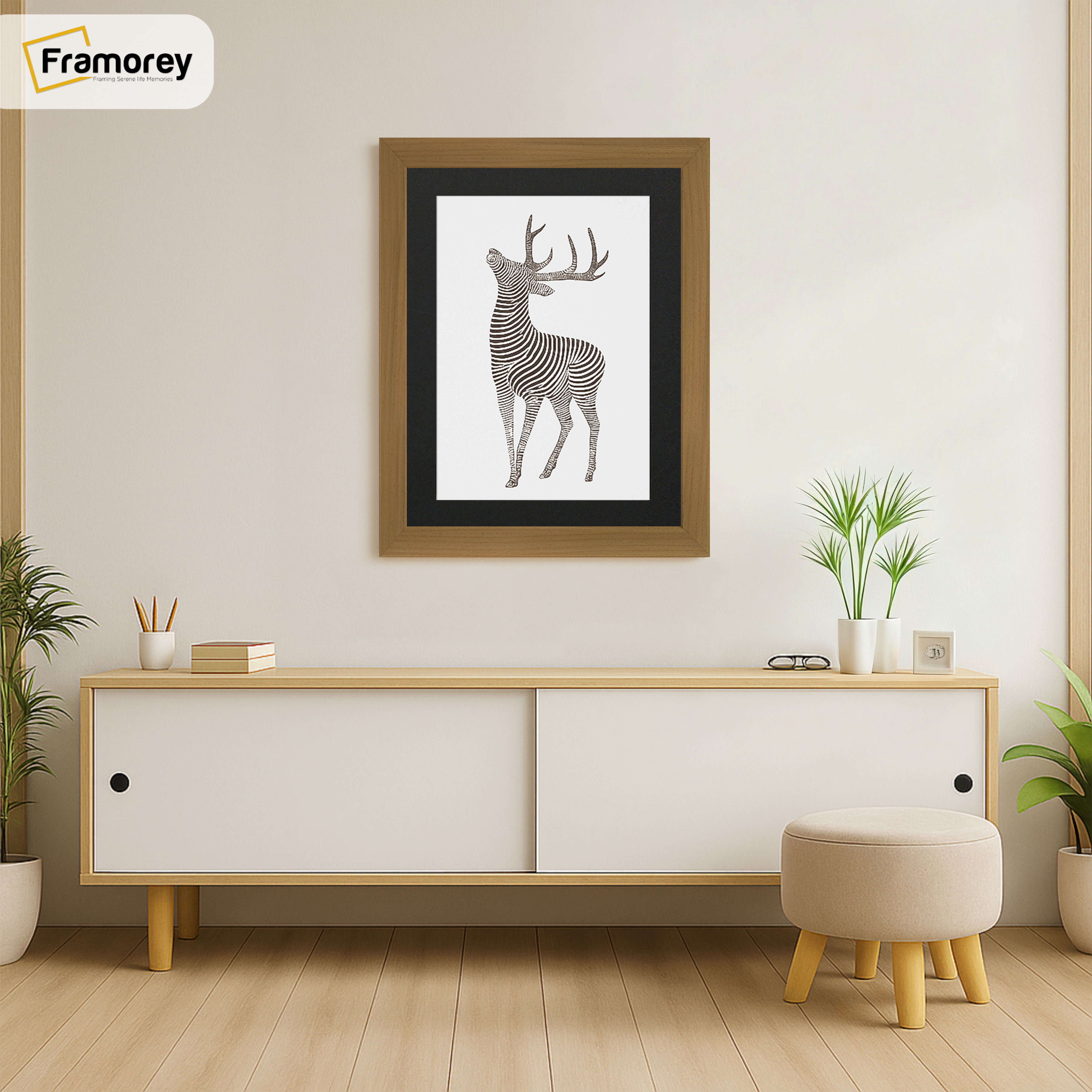 Beech Picture Frame With Black Mount