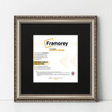 Square Size Gun Metal Shabby Picture Frame With Black Mount