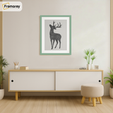 Thin Style Green Picture Frame With White Mount