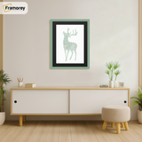 Thin Style Green Picture Frame With Black Mount