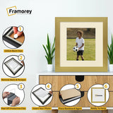 Square Size Gold Picture Frame With Ivory Mount