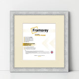 Square Picture Frame Silver Glitter Sparkle Photo Frames With Ivory Mount