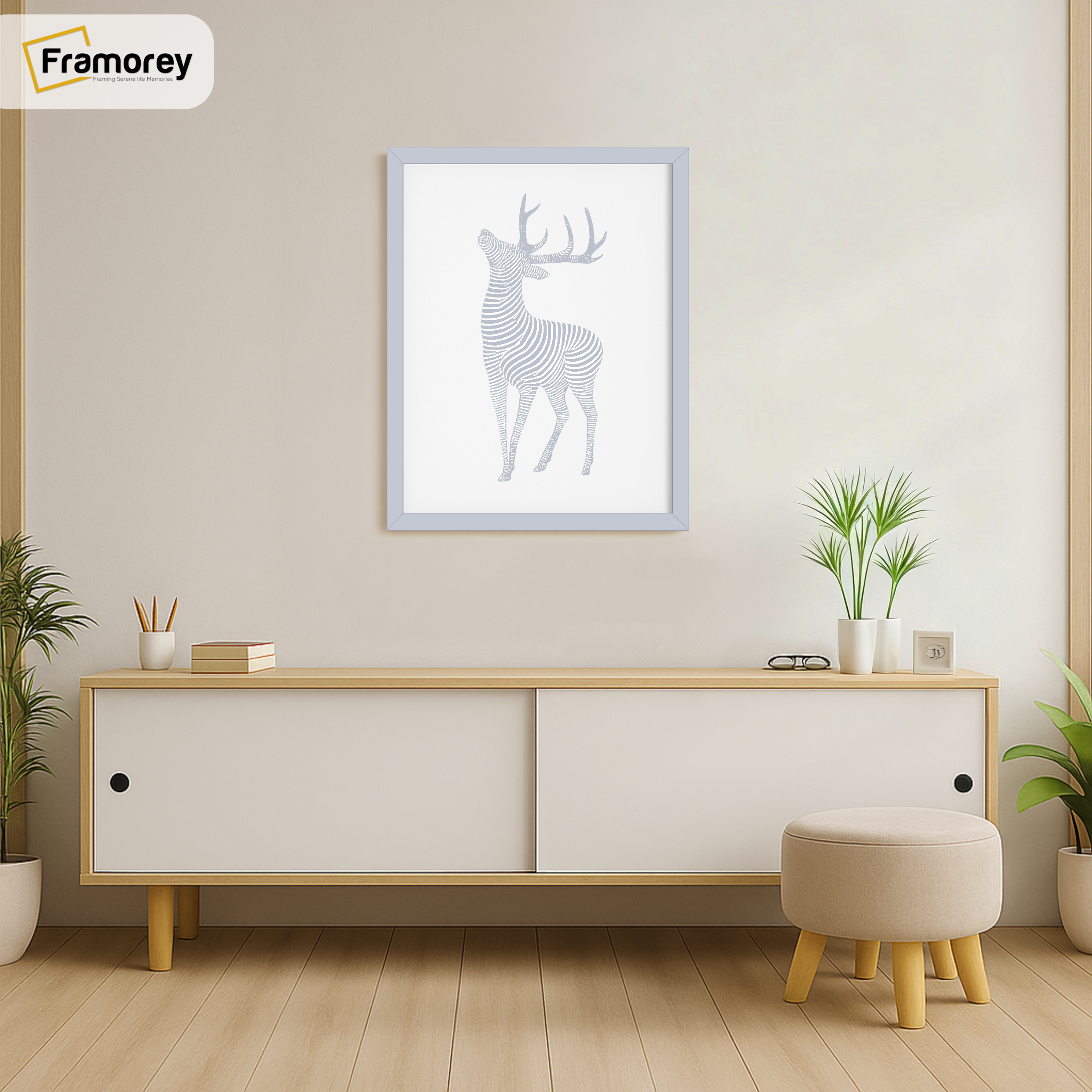 Light Grey Thin Matt Picture Frame Poster Frames Wall Decor Frame