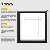 Antique Style Square Size Black Picture Frame Wall Art Photo Frame With White Mount