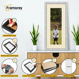 Panoramic Size Glitter Sparkle Silver Photo Frames With Ivory Mount