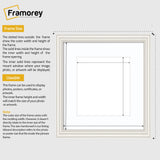 Antique Style Square Size White Picture Frame with White Mount