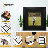 Square Size Black Oslo Photo Frames Wall Art Frames With Black Mount