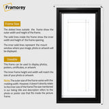 Panorama Style Black Oslo Picture Frames With White Mount