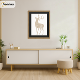 Thin Style Oak Picture Frames with Black Mount