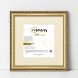 Square Size Gold Shabby Picture Frame With Ivory Mount