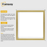 Square Size Thin Matt Gold Picture Frame Poster Frames