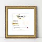 Square Size Gold Shabby Picture Frame With White Mount