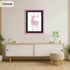 Thin Matt Pink Picture Frame With Black Mount