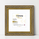 Square Photo Frame Dahlia Gold Picture Frame With White Mount