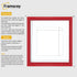 Antique Style Square Size Red Picture Frame with White Mount