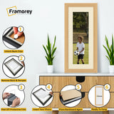 Panoramic Step Style Oak Photo Frame With Ivory  Mount