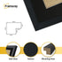 Square Thin Matt Black Picture Frames with Black Mount