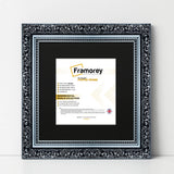Square Photo Frames Silver Dahlia Wall Art Frame With Black Mount