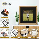 Square Size Oak Oslo Photo Frames Wall Art Frames With Black Mount