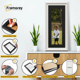 Panoramic Size White Picture Frame Shabby Wall Frames With Black Mount