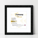 Square Picture Frame Black Glitter Sparkle Photo Frames With White Mount