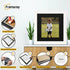 Square Size White Picture Frame With Black Mount
