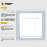 Square Size Light Grey Picture Frame With White Mount