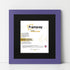 Square Size Purple Picture Frame With Black Mount