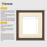 Antique Style Square Size Mahogany Picture Frame with Ivory Mount