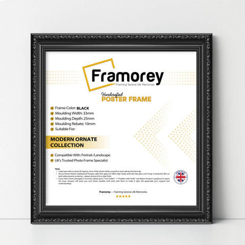 Square Size Black Shabby Picture Frame Photo Frames