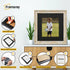 Square Size White Picture Frame Vintage Distressed Photo Frames With Black Mount