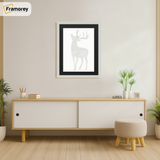Thin Style Silver Picture Frame With Black Mount