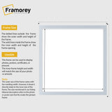 Square Size Light Grey Thin Matt Picture Frame Poster Frames